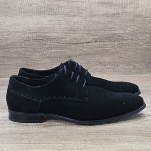 Stacy Adams Kensington Men's Size 14M Black Suede Medallion Toe Shoes (25002-008